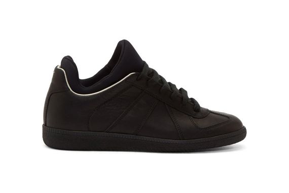 maison martin margiela-black leather neoprene replica