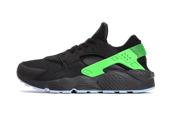 nike-air huarache fb-black-poison green