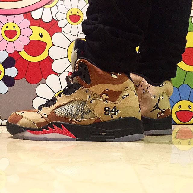 supreme-air-jordan-5-camo-on-foot-1