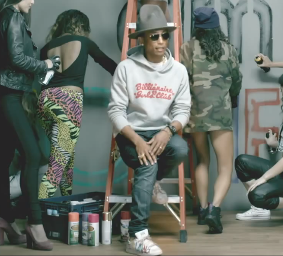 Pharrell wears Adidas Stan Smith “I Dunno” in “Move that Dope”