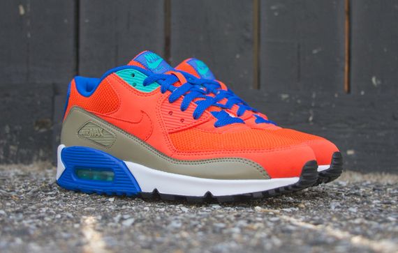 nike-air max 90-orange-cobalt-bamboo