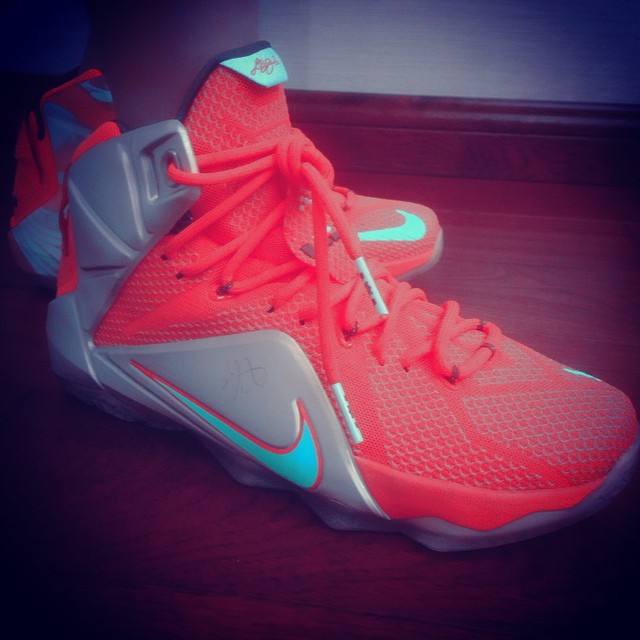 Nike Lebron 12 – Grey – Orange