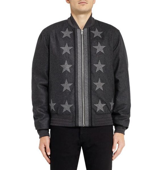 Givenchy “Star Applique” Wool Bomber Jacket
