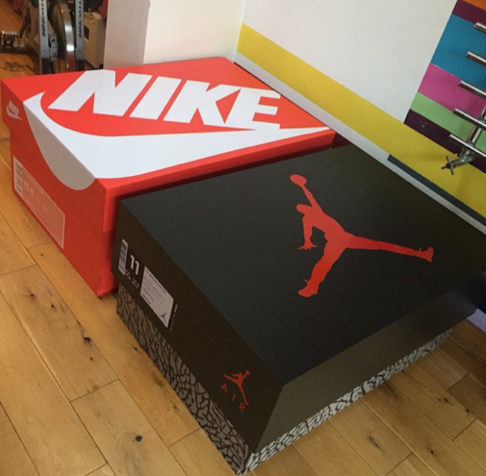 Air Jordan Slide Out Wooden Box Storage