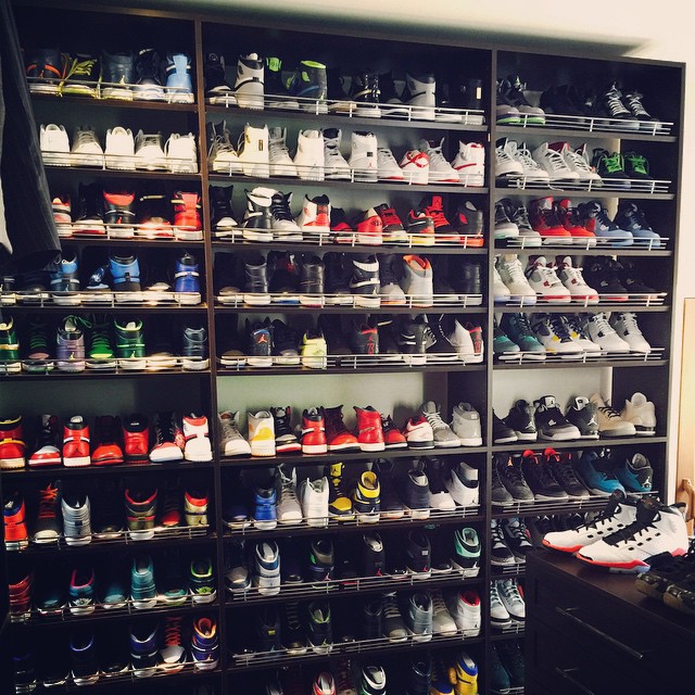 Ray Allen Shows off his Sneaker Room