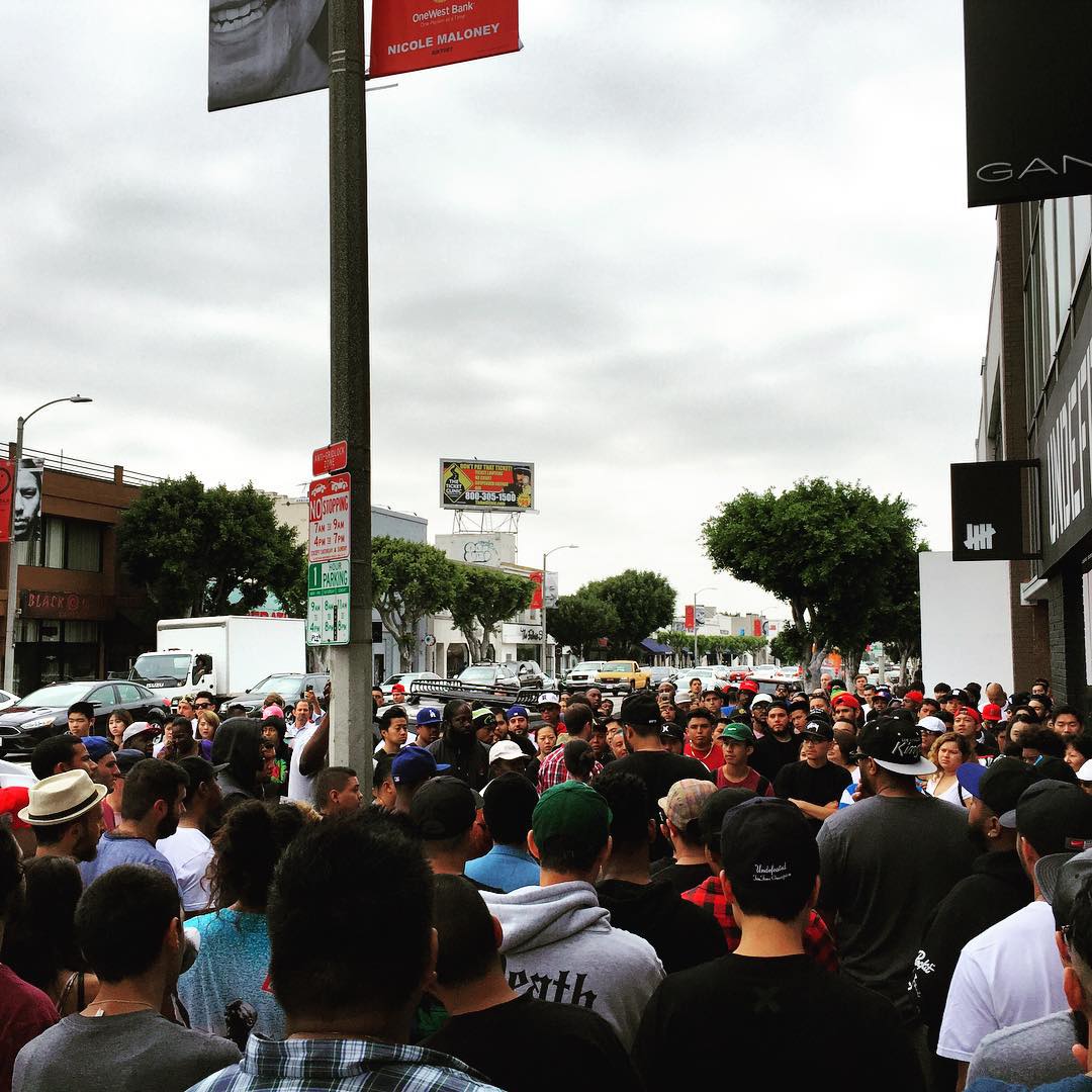Here is what the Yeezy Boost crowd looks like outside of UNDFTD