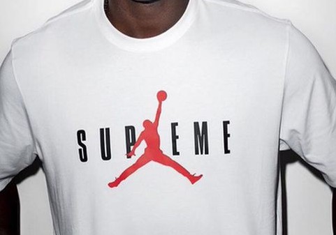 Michael Jordan wears Supreme x Jordan Brand Tee