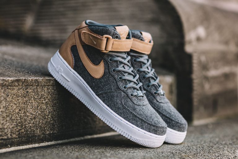 Nike Air Force 1 Mid Leather Premium in “Wool”