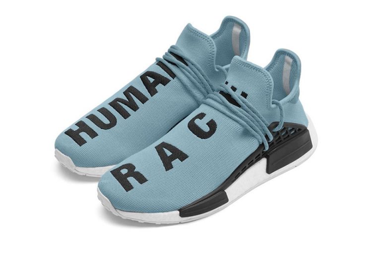 Pharrell Shows Off New Adidas NMD Human Race in Light Blue