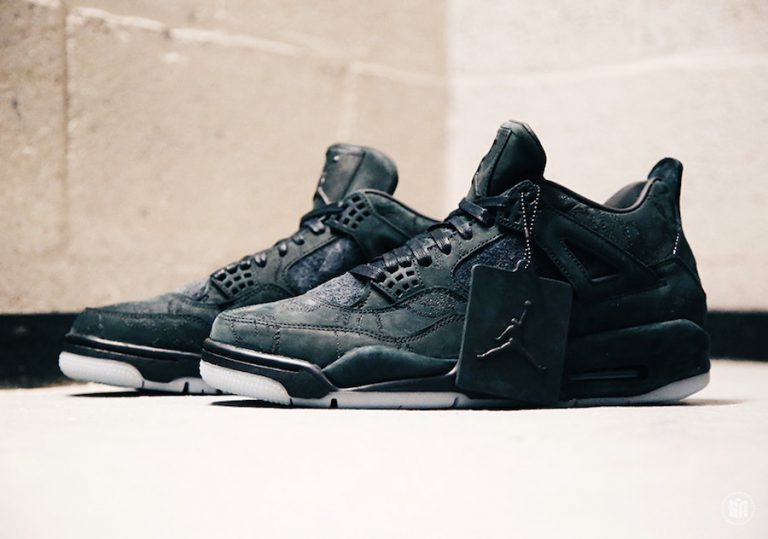 KAWS x Air Jordan 4 Black In Detail