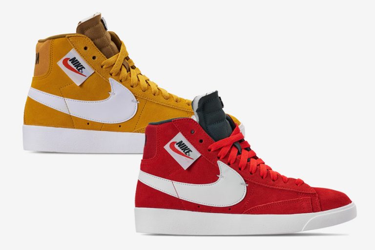 Nike Blazer Mid Rebel in “Habanero Red” and “Yellow Ochre”