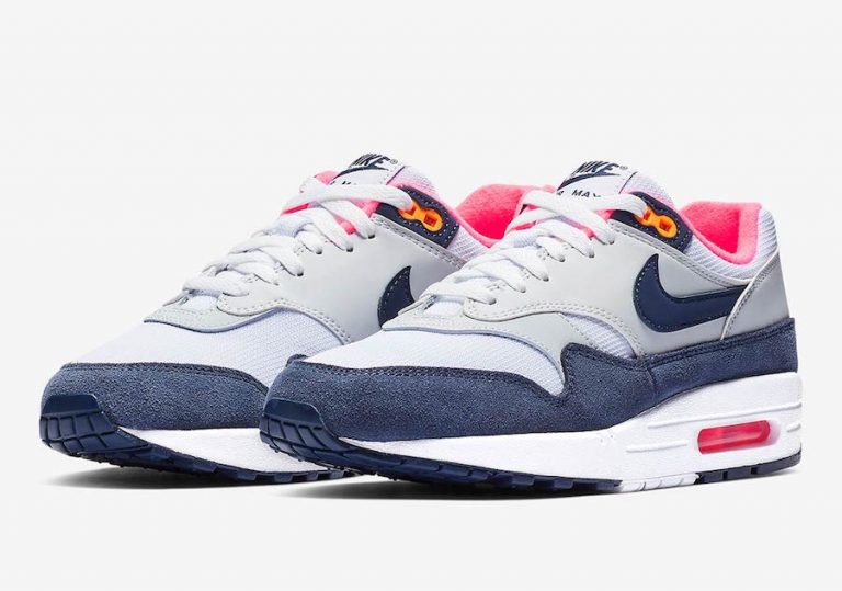 Nike Air Max 1 In Midnight Navy and Hot Pink