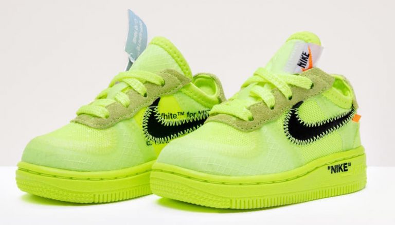 Off-White x Nike Air Force 1 Kids Sizing Release Info