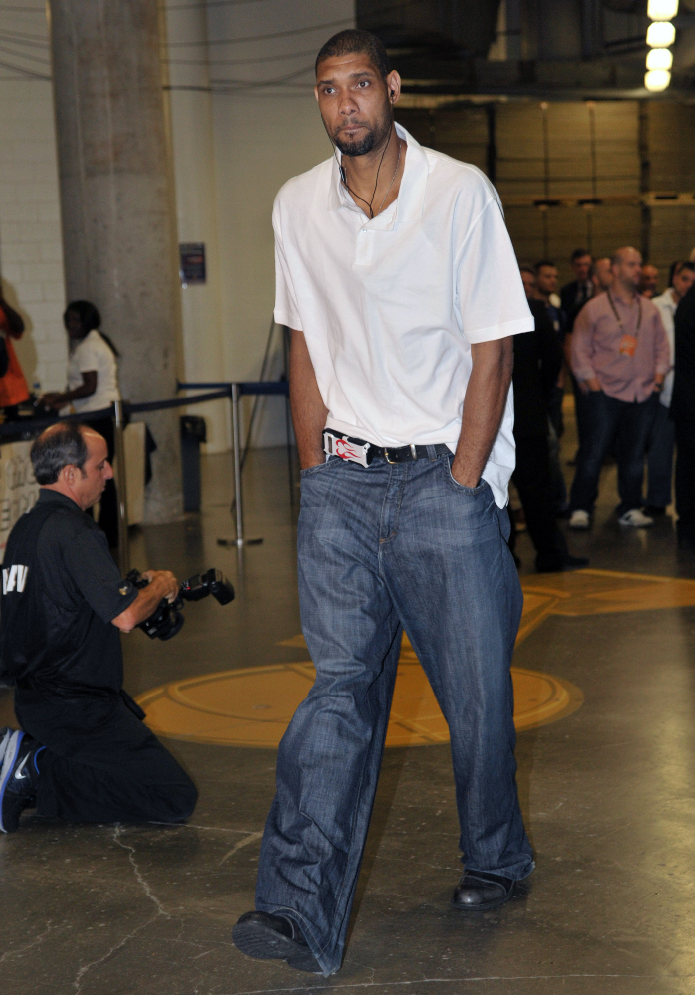 Tim Duncan pre-game