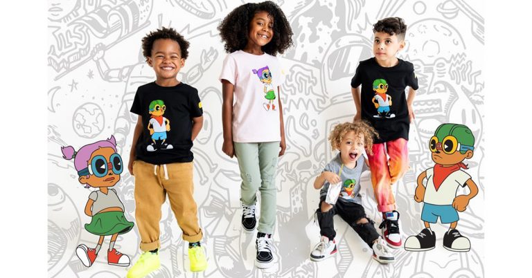 Hebru Brantley Flyboy and Lil Mama Kids Tees