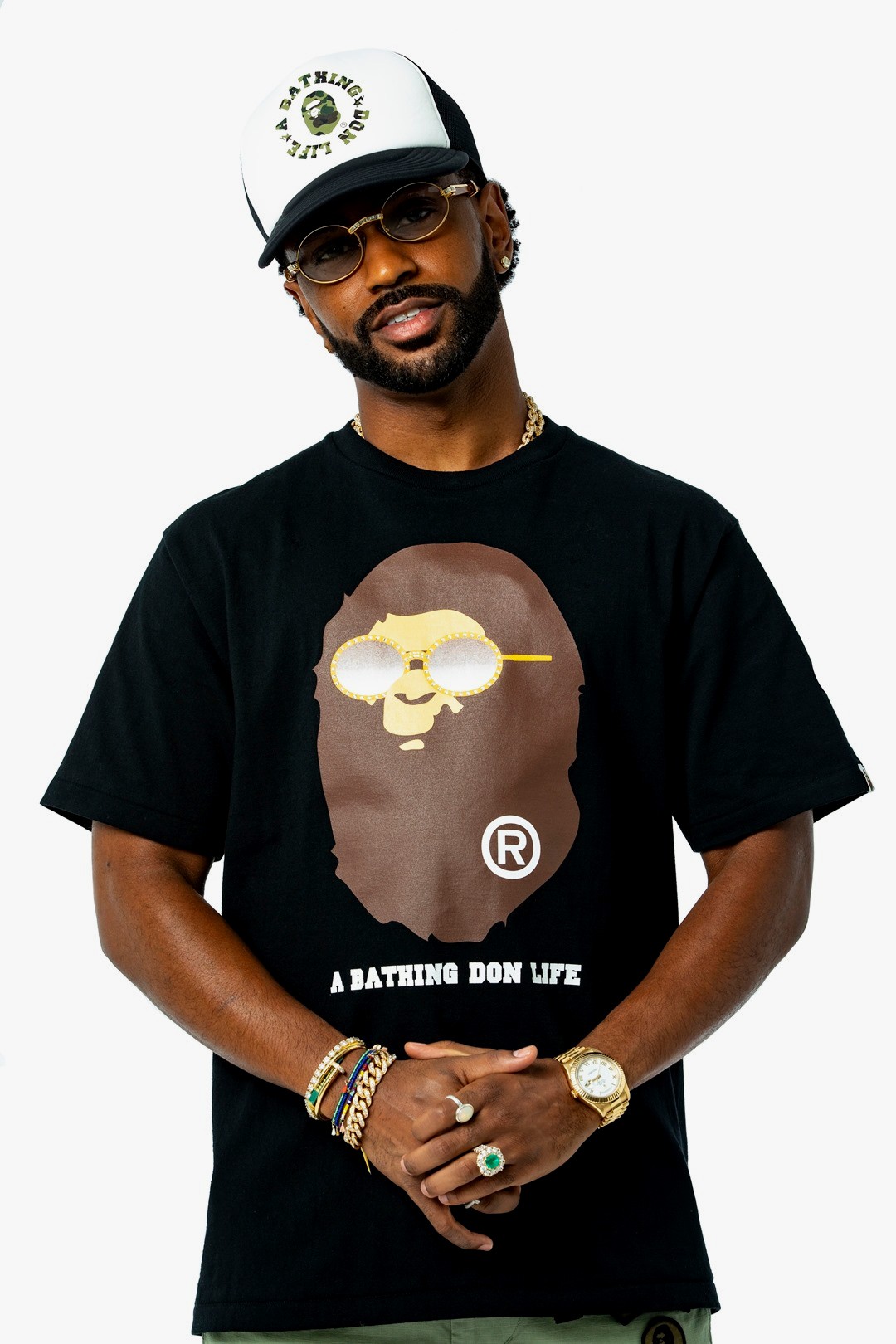 Do life big. Bape b.i.g. Bape футболка с обезьяной. A Bathing don Life. Bathing Ape collaborations.