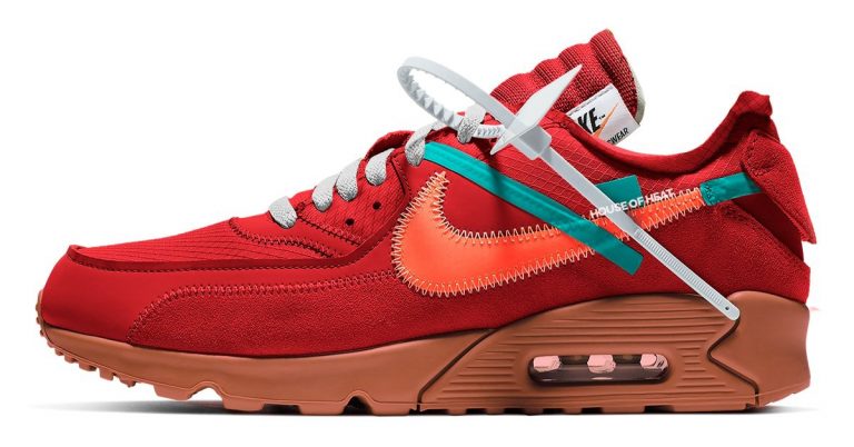 Off-White x Nike Air Max 90 “University Red”