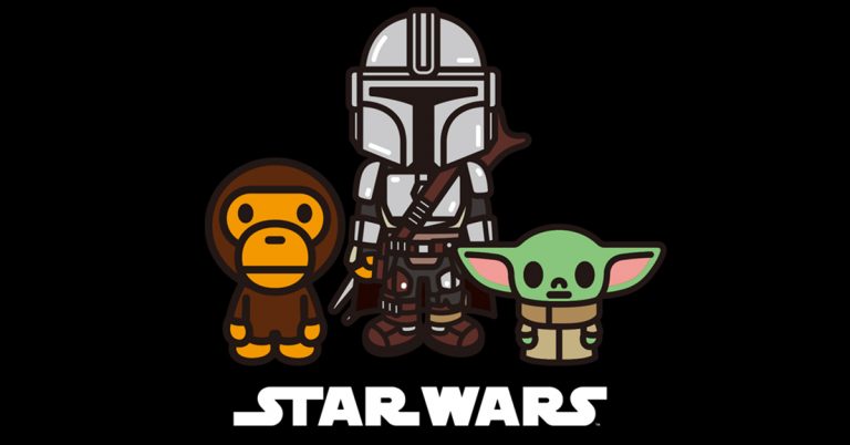 Baby Milo Meets Baby Yoda in Latest Star Wars x A Bathing Ape Collab