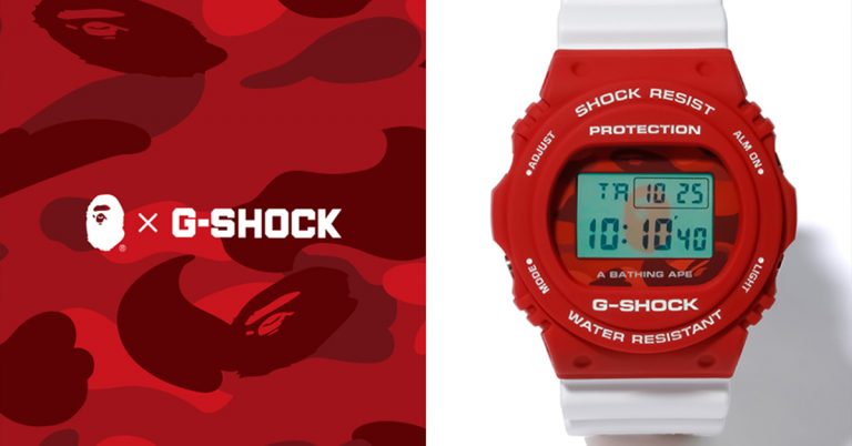 A Bathing Ape x Casio G-SHOCK DW-5750 Watch Collab