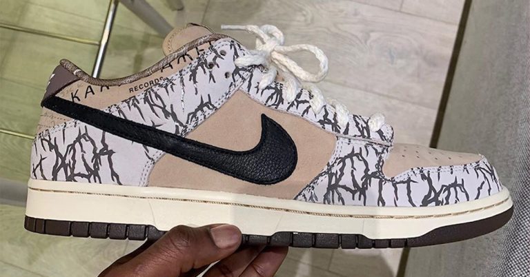 Travis Scott Shows Off a Sample of his Nike SB Dunk Low