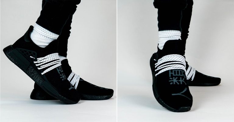 On-Feet Look at the Pharrell x adidas NMD HU “Black”