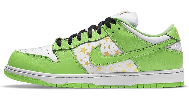 Official Look at the Supreme x Nike SB Dunk Low “Mean Green”