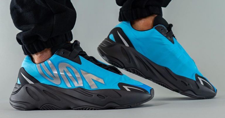 On-Feet Look at the adidas YEEZY 700 MNVN “Bright Cyan”