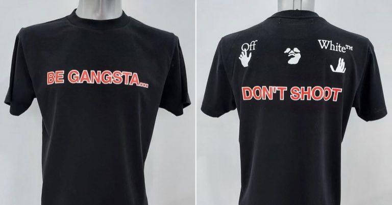 Off-White & HugsNoSlugs Launch “Be Gangsta” Tee