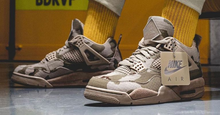 Closer Look at the Aleali May x Air Jordan 4 “Desert Camo”