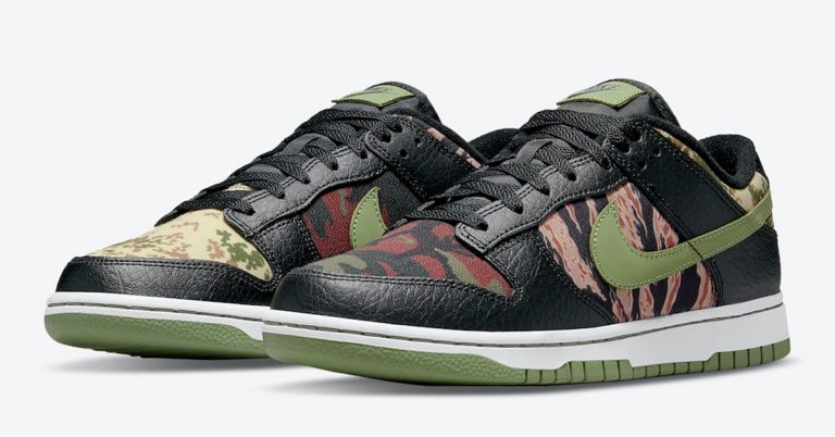 Official Look at the Black/Camo Nike Dunk Low SE