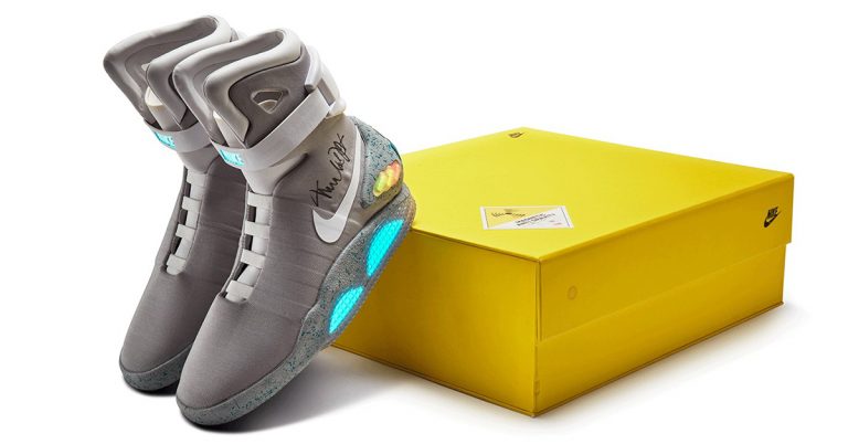 Sotheby’s Auctioning Autographed Pair of Nike MAGs