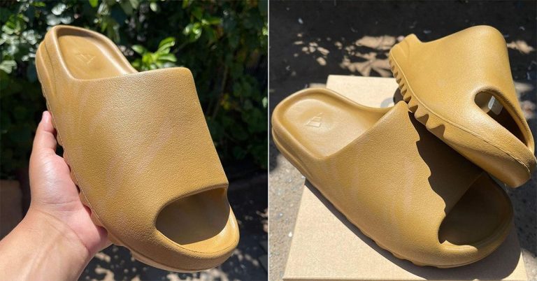 Closer Look at the adidas YEEZY Slide “Ochre”