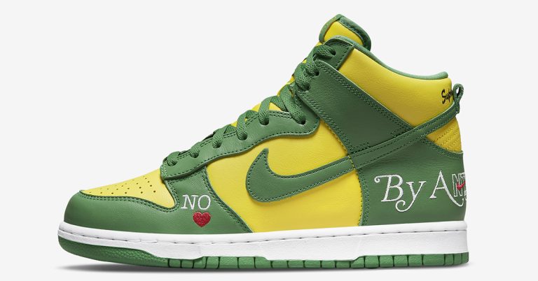 Official Look at the Supreme x Nike SB Dunk High “Brazil”