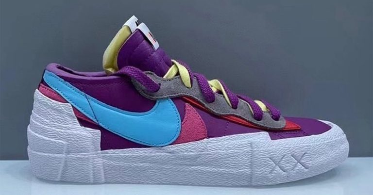 KAWS x sacai x Nike Blazer Low Surfaces in “Magenta”