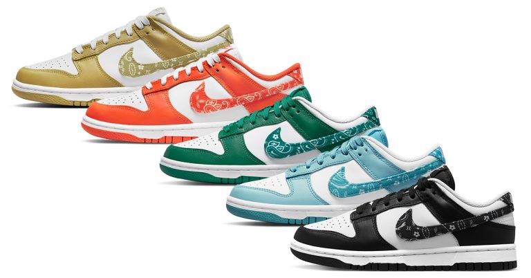 Official Look at the Nike Dunk Low “Paisley Pack”