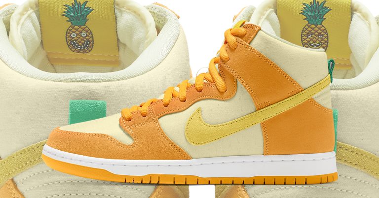 Official Look at the Nike SB Dunk High “Pineapple”