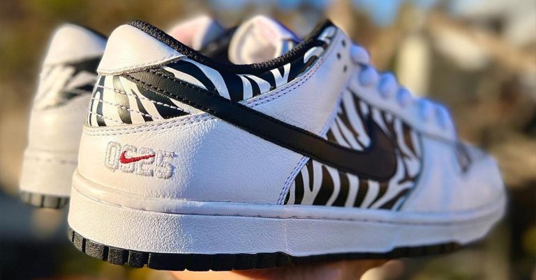 First Look: Quartersnacks x Nike SB Dunk Low “Reverse Zebra”