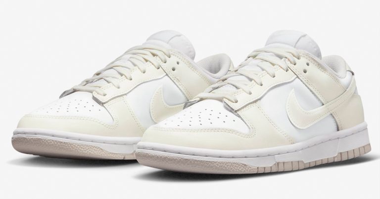 Nike Dunk Low Offered in Crisp White & Sail