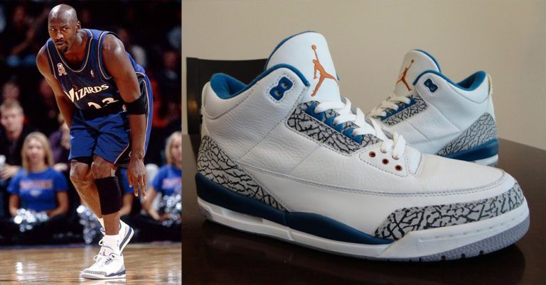 MJ’s “Wizards” Air Jordan 3 PE Is Dropping In 2023