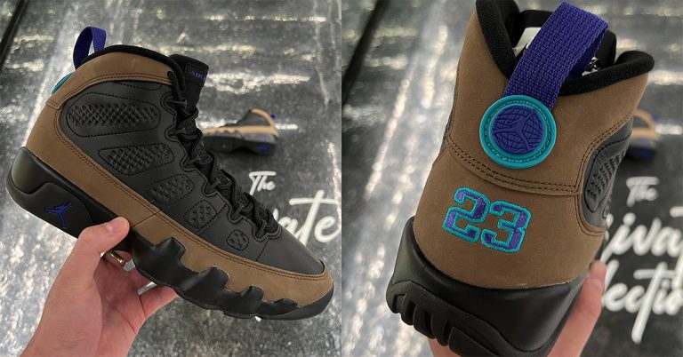 In-Hand Look at the Air Jordan 9 “Olive Concord”