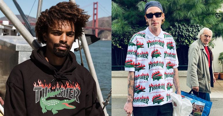 Thrasher Sets Fire to the Lacoste Crocodile