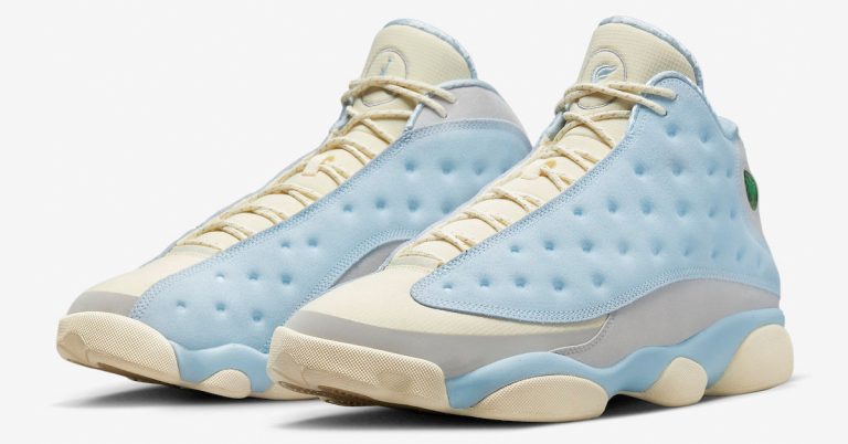 Official Look at the SoleFly x Air Jordan 13 “Celestine Blue”