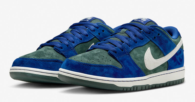 Nike SB Dunk Low Dropping in “Royal Blue/Vintage Green” Suede