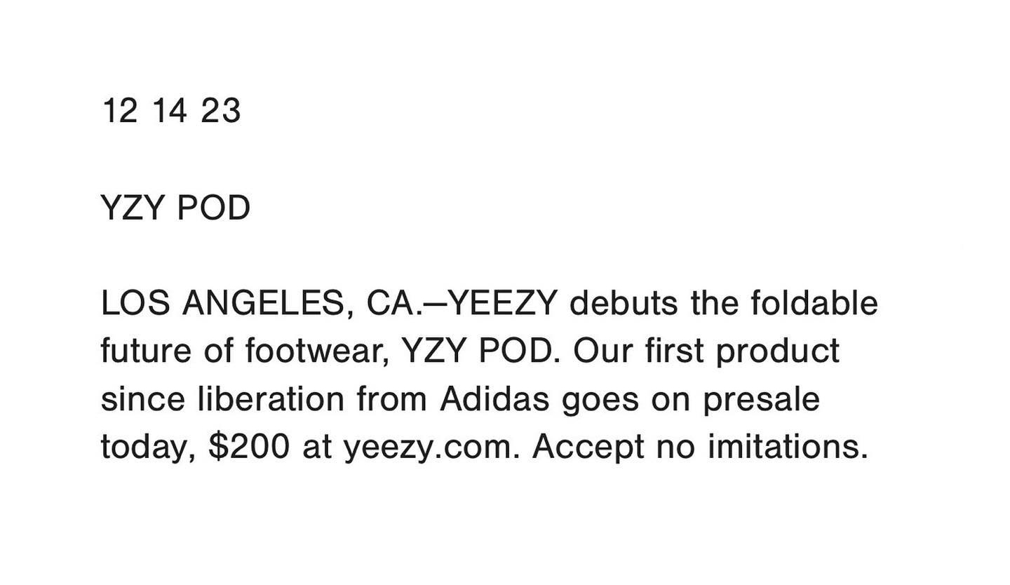  Kanye West YEEZY YZY POD Vultures Merch Release Info