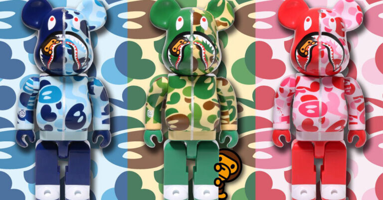 Bearbrick x BAPE Camo Shark 400% Green - US