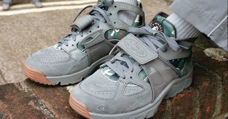 Corteiz x Nike Air Trainer Huarache “Gully Grey” Collection