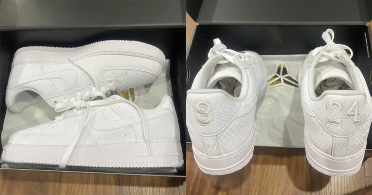 Kobe Bryant x Nike Air Force 1 Dropping in White Snakeskin